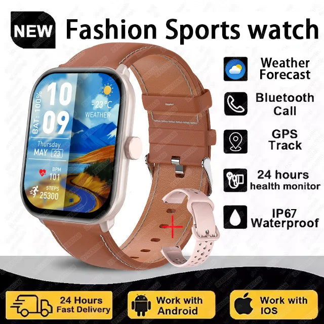 2025 New For Xiaomi Smart Watch Men Women 2.01-Inch HD Full Touch Screen Waterproof Bluetooth Call Health monitor Smartwatches