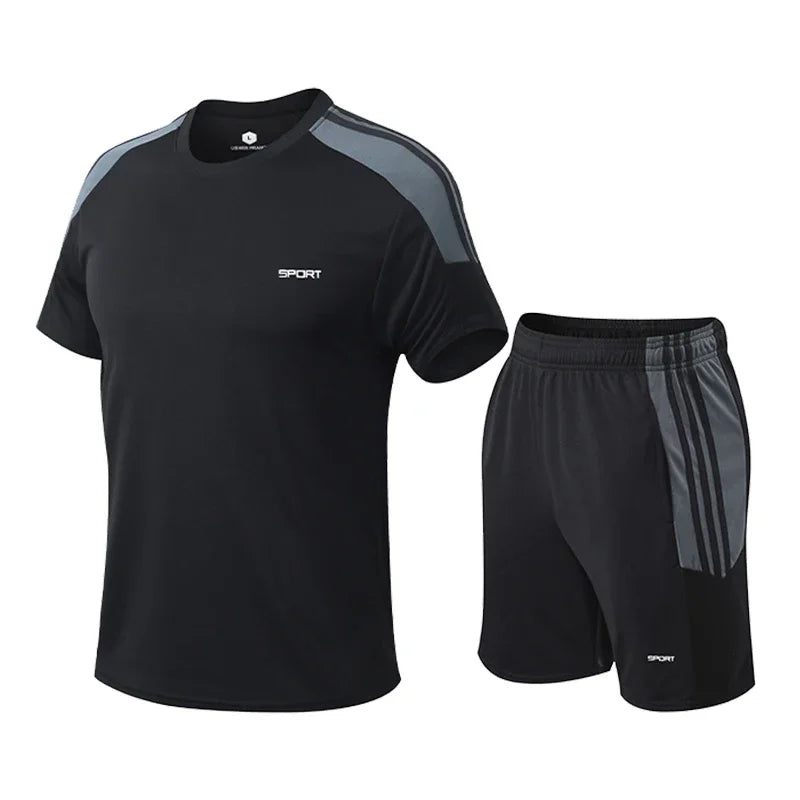 Sports Jersey De Basketball Uniform for Men Breathable Short Sleeve Outdoor Football Uniforms 2pcs Set Gym Suit Running Dry Fit