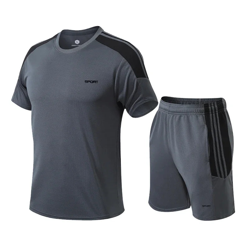 Sports Jersey De Basketball Uniform for Men Breathable Short Sleeve Outdoor Football Uniforms 2pcs Set Gym Suit Running Dry Fit