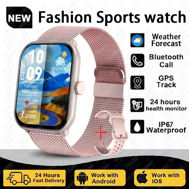 2025 New For Xiaomi Smart Watch Men Women 2.01-Inch HD Full Touch Screen Waterproof Bluetooth Call Health monitor Smartwatches