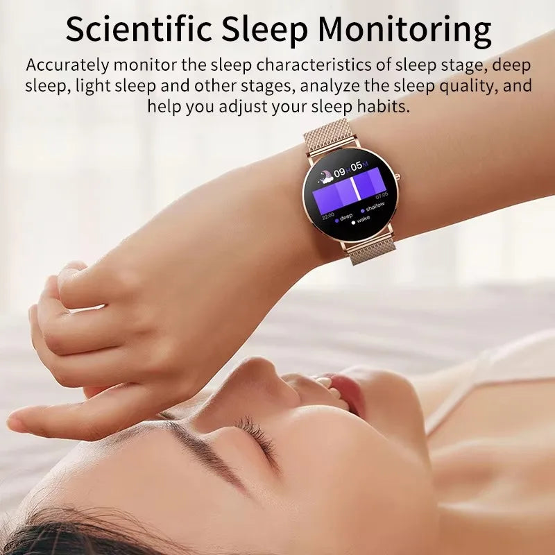 LIGE Ultra Thin Smart Watch Women AMOLED 360*360HD Screen Fashion Ladies Smartbracelet Call Reminder Men Waterproof Smartwatches