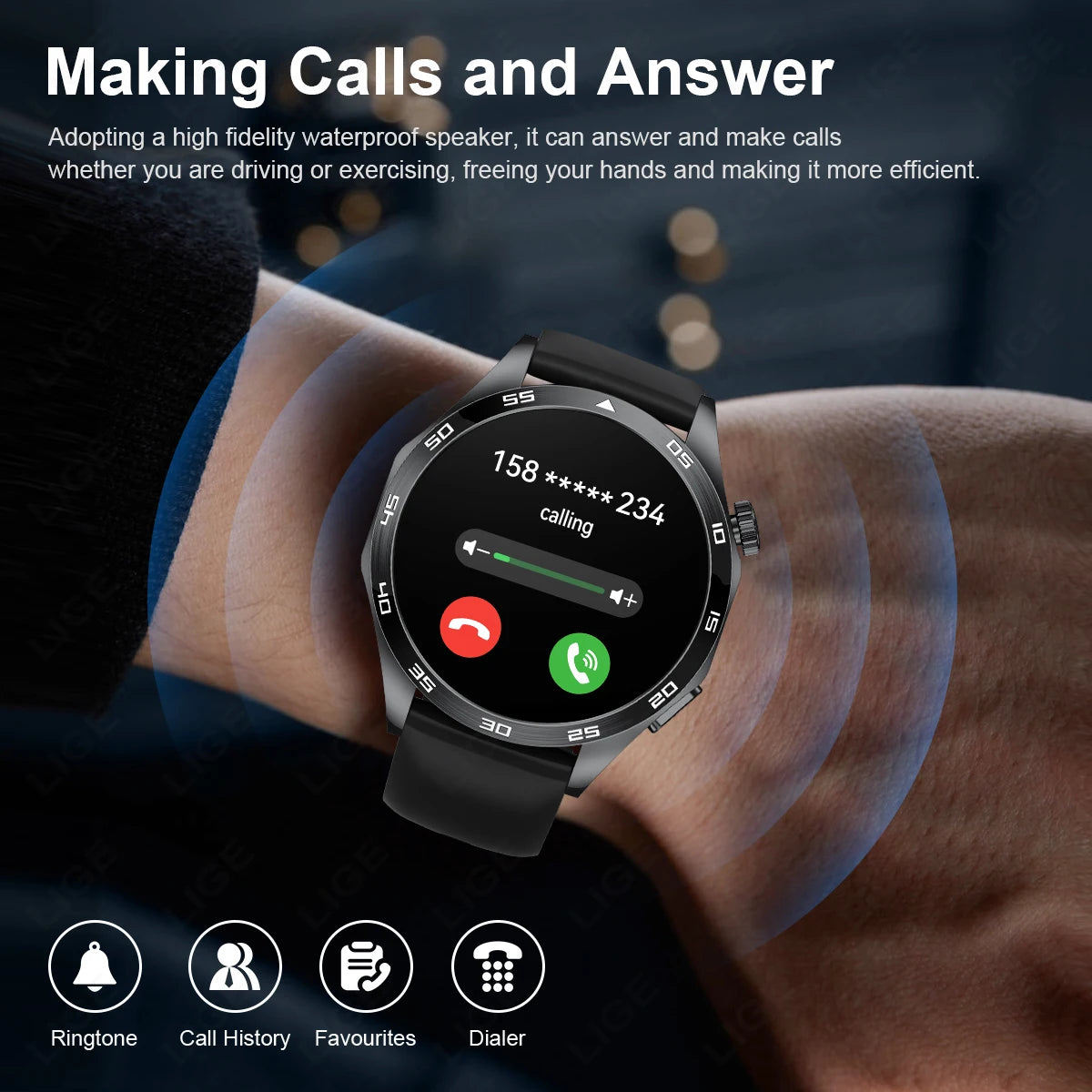 LIGE 2025 ECG AI Healthy Diagnose Smart Watch Men Women Heart Rate Blood Pressure Health Tracker Smartwatches For Xiaomi HUAWEI