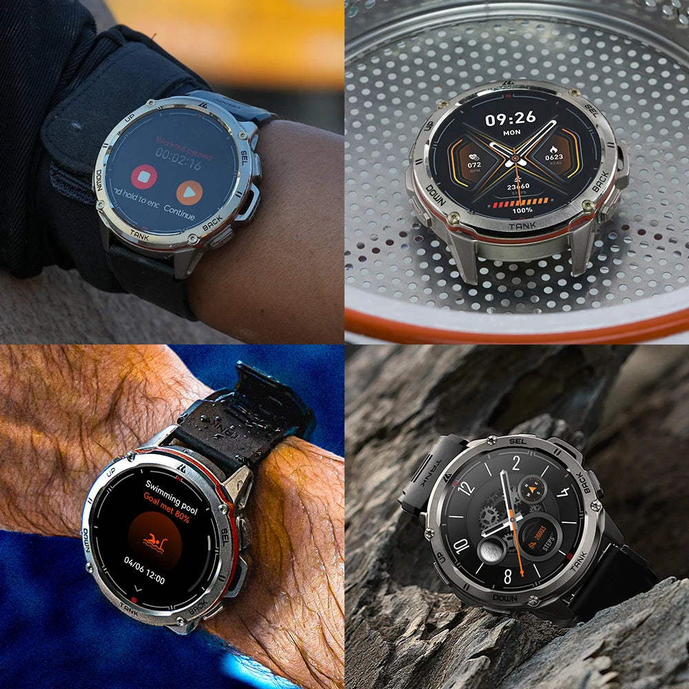 2025 NEW KOSPET TANK T3 Ultra GPS Smartwatches For Men Women Electronic Fitness Smart Watch Military Digital Waterproof Watches