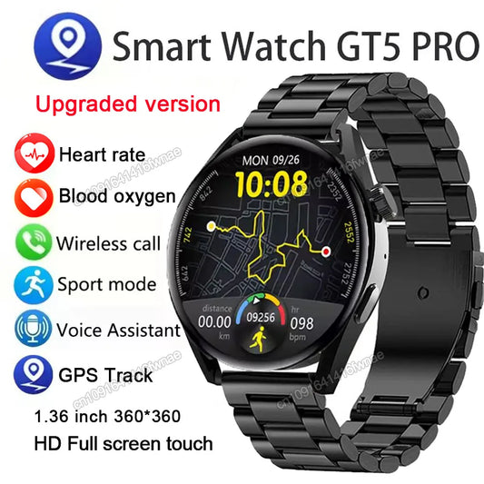 2025 New For Huawei Smart Watch Men Watch 5 Pro AMOLED HD Screen Bluetooth Call GPS NFC Heart Rate Sport SmartWatches PK Gt5 Wh8