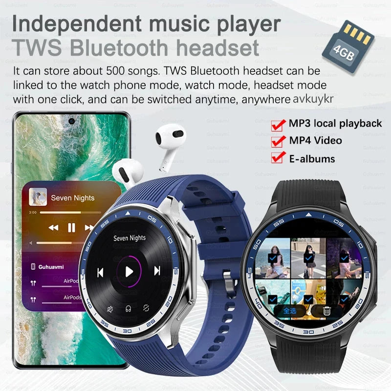 2024 New For OPPO Watch X Smart Watch 4G Memory Music Video Bluetooth Call Waterproof Smartwatches For Android IOS TWS Earphones