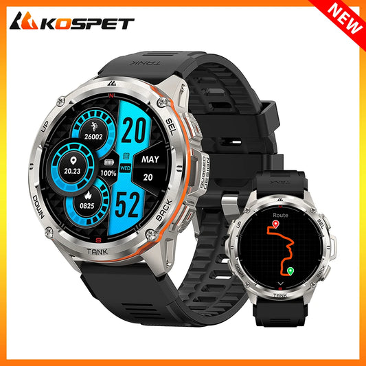 2025 NEW KOSPET TANK T3 Ultra GPS Smartwatches For Men Women Electronic Fitness Smart Watch Military Digital Waterproof Watches