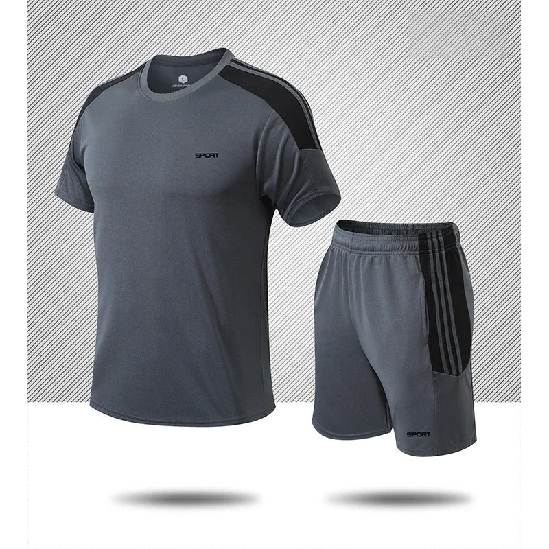 Sports Jersey De Basketball Uniform for Men Breathable Short Sleeve Outdoor Football Uniforms 2pcs Set Gym Suit Running Dry Fit